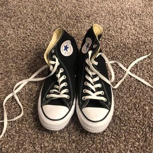 Black high top converse